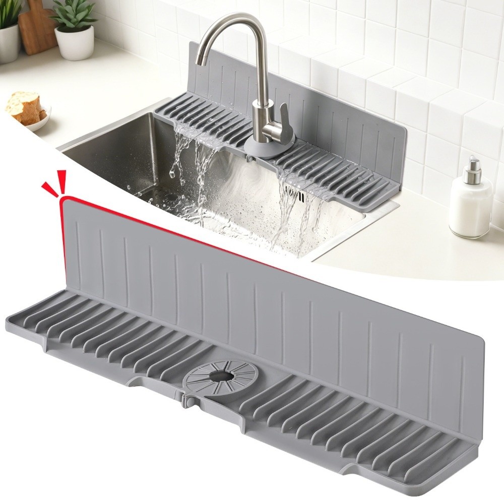 Silicone Tap Washer - แผ่นรองก๊อกน้ำซิลิโคนกันลื่น รุ่นใหม่ ขนาด 24 นิ้ว แผ่นรองระบายน้ำ