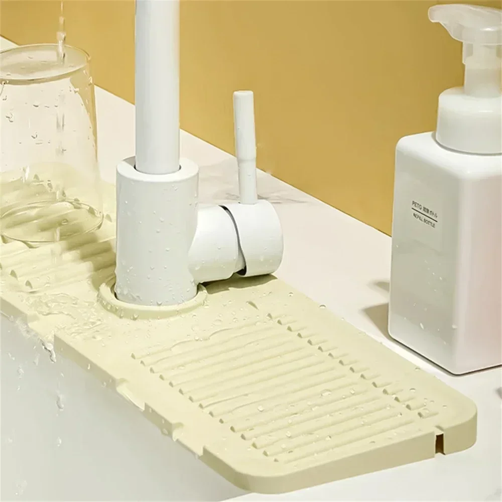 Silicone Tap Washer - ซิลิโคนก๊อกน้ํา Splash Pad ห้องน้ําอเนกประสงค์สบู่เก็บการออกแบบลาดสําหรับระบายน้ําอย่างรวดเร็วห้องครัวพับระบายน้ํา Mat
