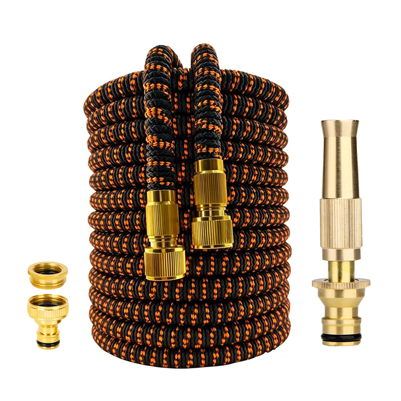 Flexible Hose Braided - สายยางรดน้ำแบบยืดหยุ่น ทนแรงดันสูง หัวฉีดทองแดงแท้ ขยายได้ ใช้ล้างรถ รดน้ำต้นไม้