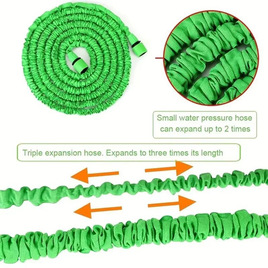 สายยางสวนแบบขยายได้ 25-100 ฟุต - Flexible Hose Braided บทวิจารณ์และราคา