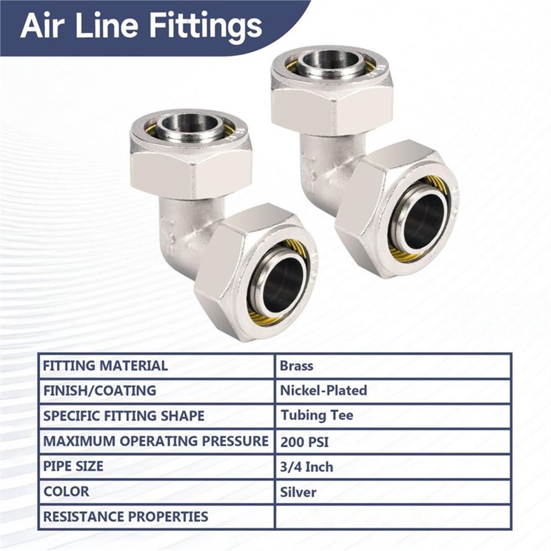 ข้อต่อท่อลม DTA4 ทองเหลืองชุบน - Compression Fitting Brass บทวิจารณ์และราคา