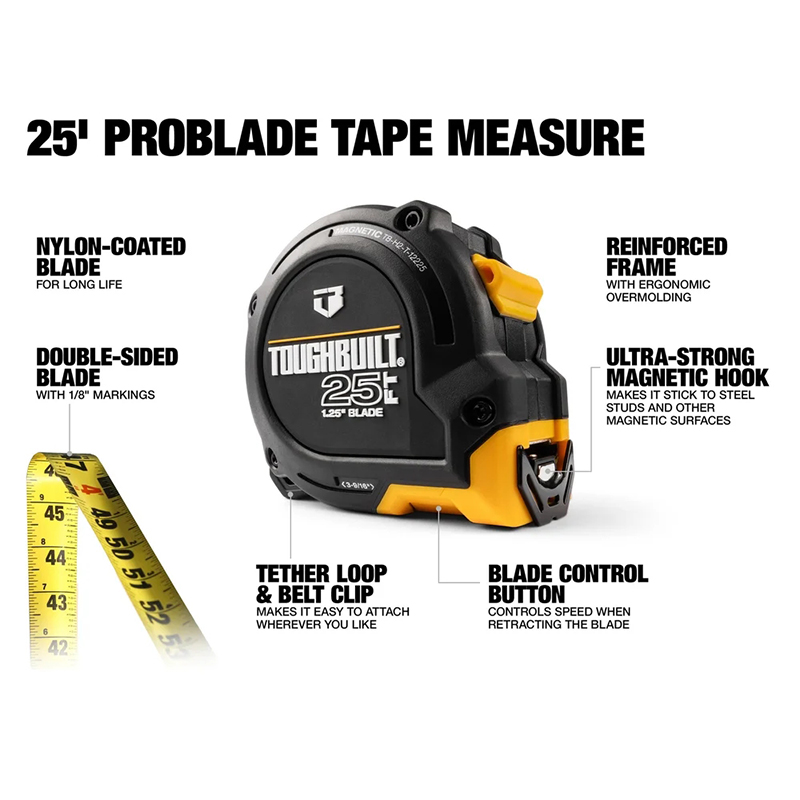 TOUGHBUILT TB-H2-T-12225 ตลับเ - Stanley Tape 25Ft บทวิจารณ์และราคา