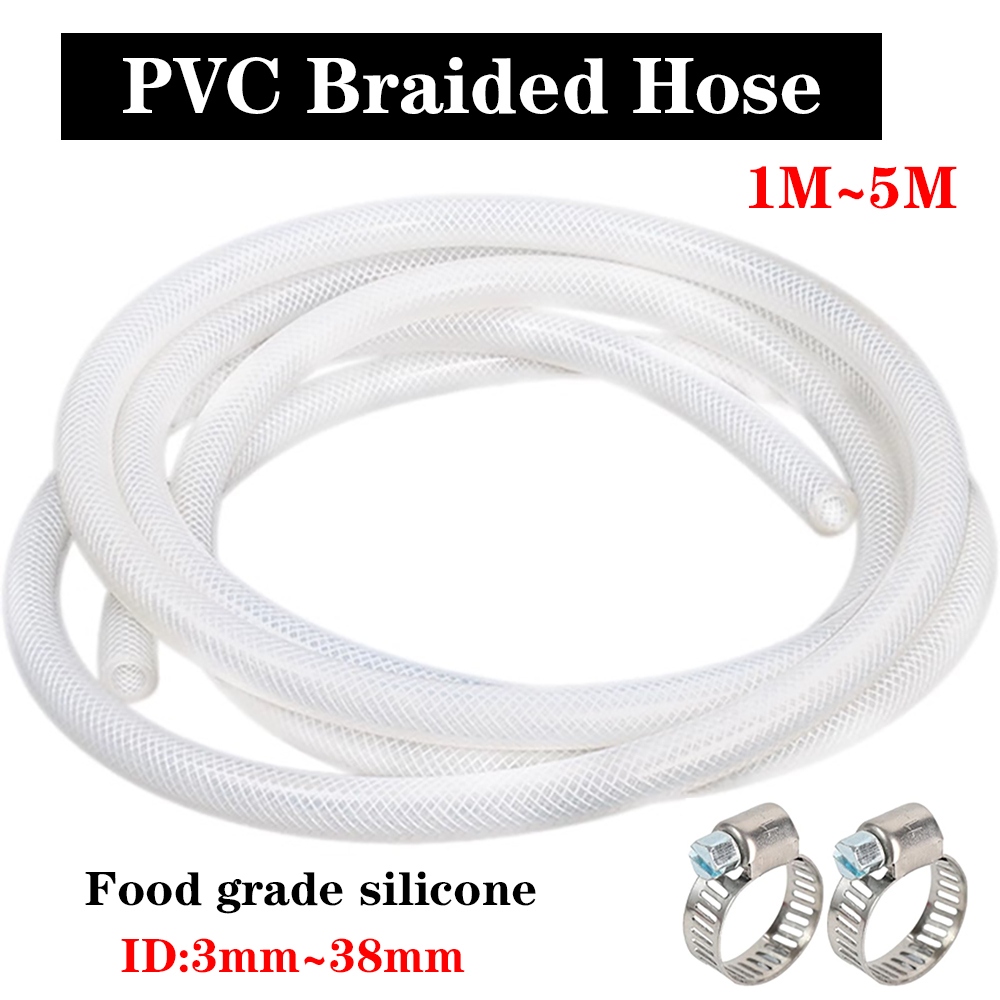 1M Braided Clear ท่อ PVC ยืดหย - Flexible Hose Braided บทวิจารณ์และราคา
