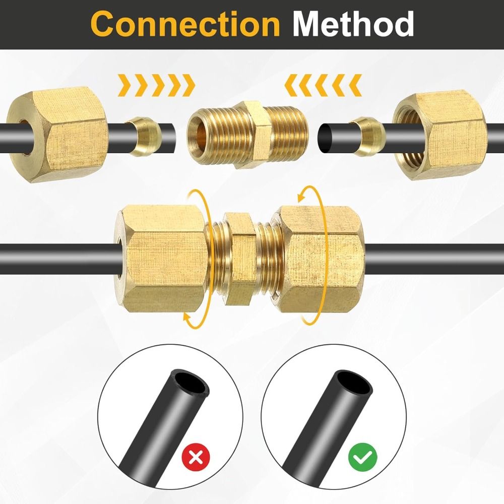 ข้อต่อท่อทองเหลืองแบบอัด ขนาด  - Compression Fitting Brass บทวิจารณ์และราคา