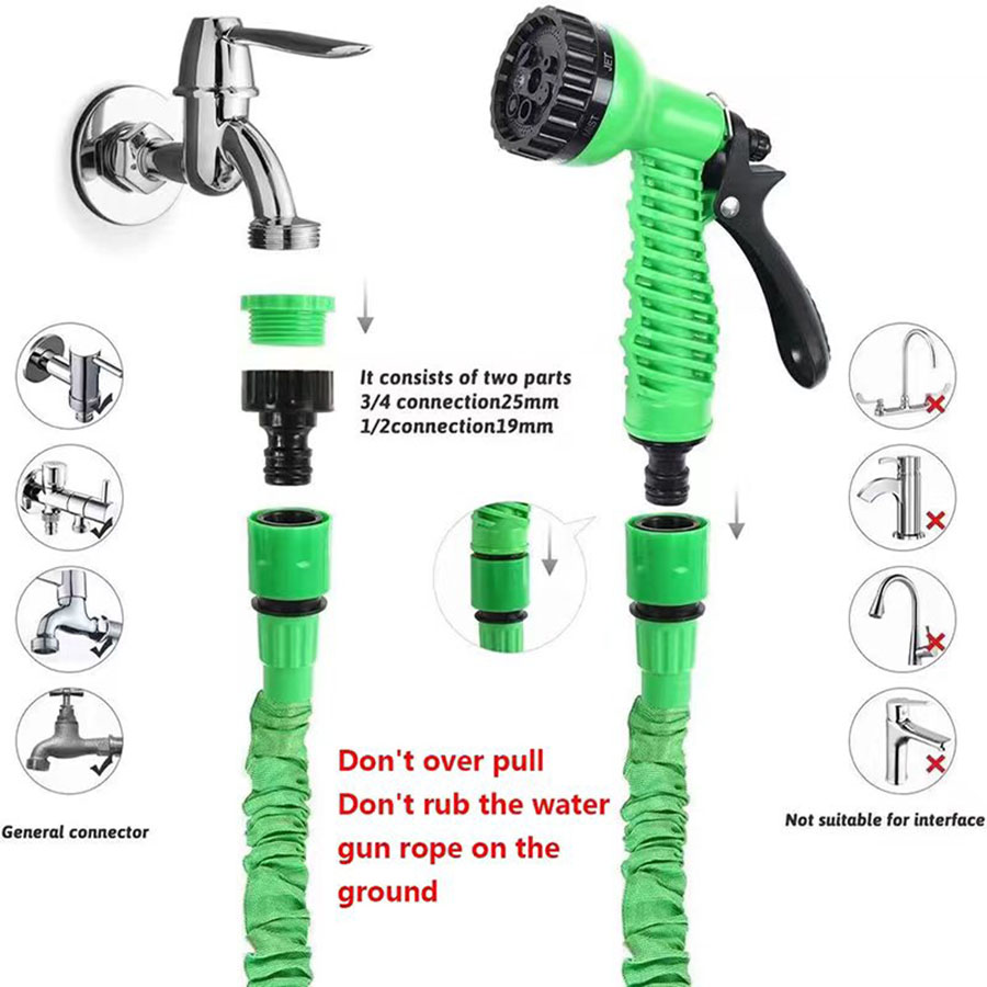 สายยางมหัศจรรย์แบบขยายได้ 25 ฟ - Flexible Hose Braided บทวิจารณ์และราคา